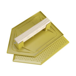 TALOCHE EN ABS JAUNE POINTUE 20X13CM