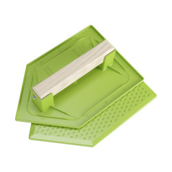 TALOCHE EN ABS VERT POINTUE 27X18CM