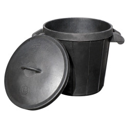 POUBELLE DE CHANTIER 75 LITRES TOUT CAOUTCHOUC