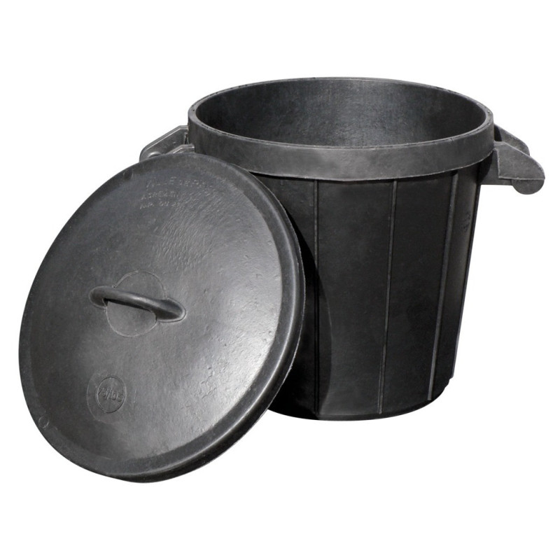 POUBELLE DE CHANTIER 75 LITRES TOUT CAOUTCHOUC