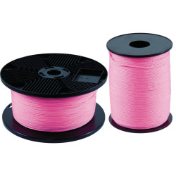 CORDEAU TRESSÉ POLYPROPYLÈNE FLUO ROSE SUR FLASQUE 200M - FIL 1,5MM