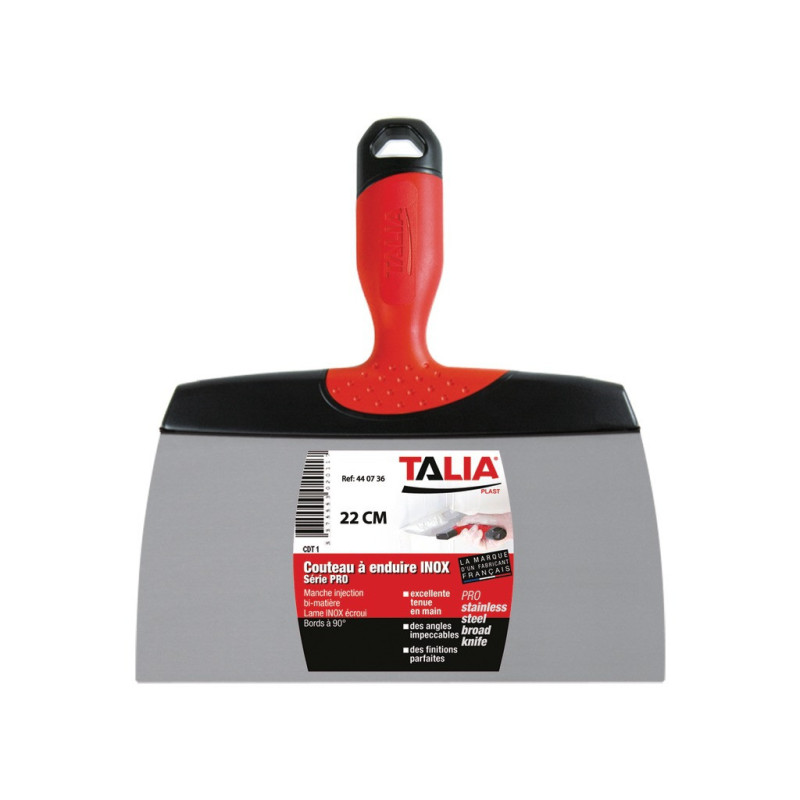 COUTEAU A ENDUIRE INOX 22CM