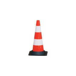 CONE PLASTIQUE 50CM PIED CAOUTCHOUC 1,850KG