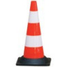 CONE PLASTIQUE 50CM PIED CAOUTCHOUC 1,850KG