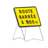 PANNEAU ROUTE BARREE KC1 (AVEC DISQUE A CHIFFRES)