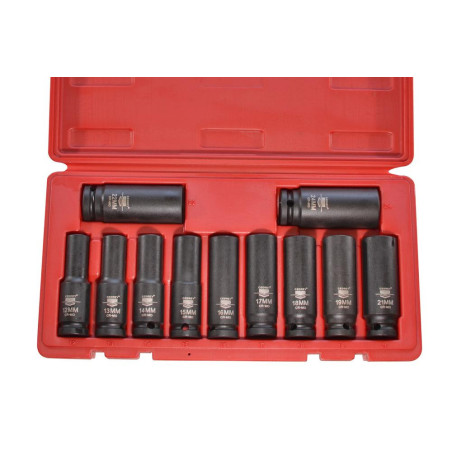 Coffret de 11 douilles à chocs longues 1/2" Cedrey_ref H0082LM