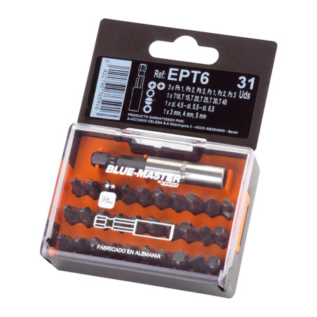 Coffret embouts vissage 31 pièces Blue Master_ref EPT6