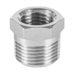 Réduction mâle/femelle gaz Eurogeste 3/8 - 1/4 laiton nickelé_ref 105VU002