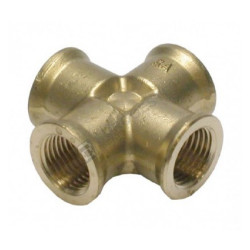 Raccord croix symétrique Eurogeste avec pivot et 3 taraudages_ref 252FT164