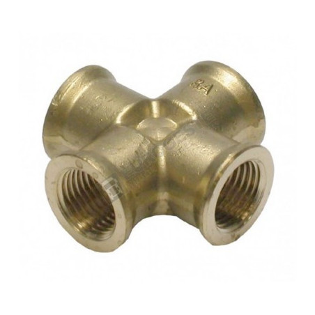 Raccord croix symétrique Eurogeste avec pivot et 3 taraudages_ref 252FT164