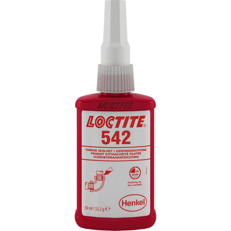 Loctite 542 étanchéité filetée hydraulique 50 ml_ref 234422