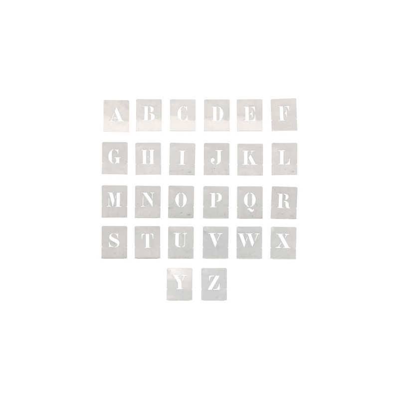 ALPHABET À POCHER - ÉCRITURE CAPITALE - HAUTEUR 25 MM