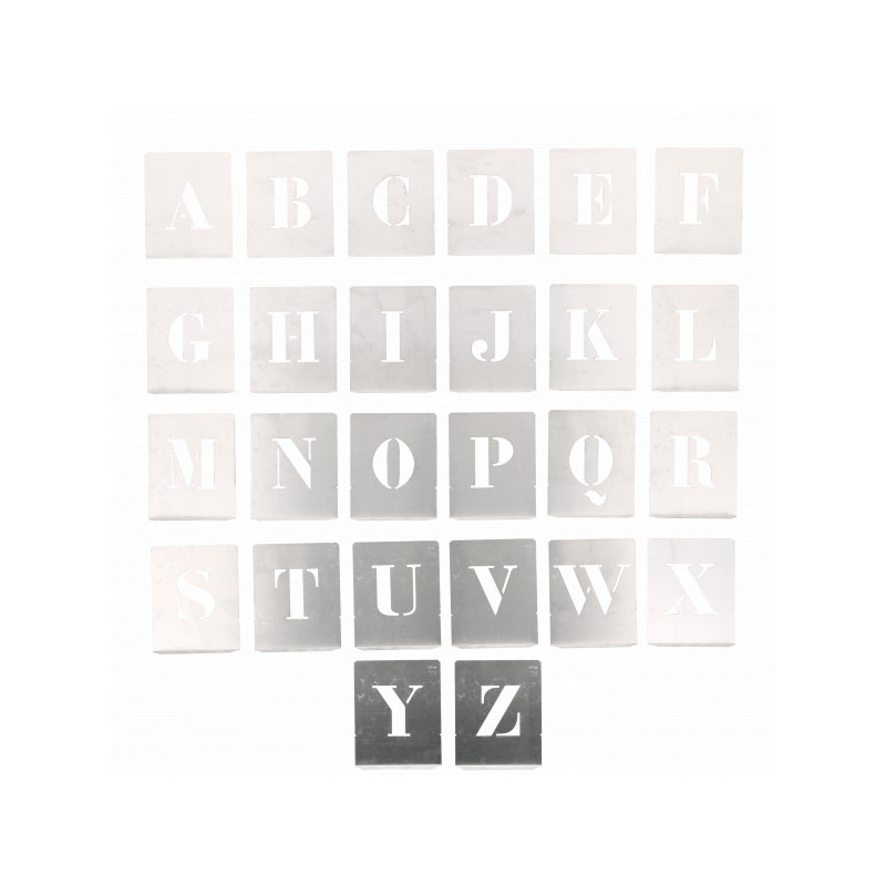 ALPHABET À POCHER - ÉCRITURE CAPITALE - HAUTEUR 40 MM