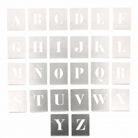 ALPHABET À POCHER - ÉCRITURE CAPITALE - HAUTEUR 40 MM