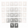 ALPHABET À POCHER - ÉCRITURE CAPITALE - HAUTEUR 40 MM