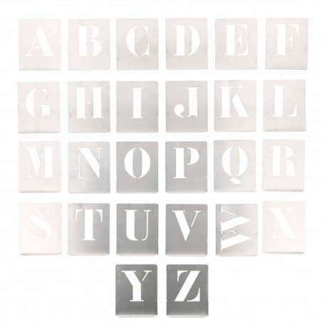 ALPHABET À POCHER - ÉCRITURE CAPITALE - HAUTEUR 50 MM