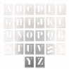 ALPHABET À POCHER - ÉCRITURE CAPITALE - HAUTEUR 50 MM
