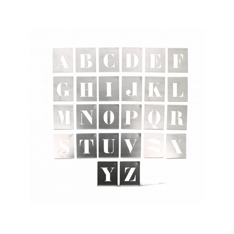 ALPHABET À POCHER - ÉCRITURE CAPITALE - HAUTEUR 60 MM