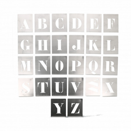 ALPHABET À POCHER - ÉCRITURE CAPITALE - HAUTEUR 60 MM