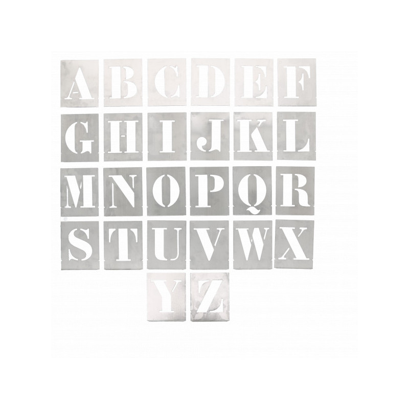 ALPHABET À POCHER - ÉCRITURE CAPITALE - HAUTEUR 80 MM