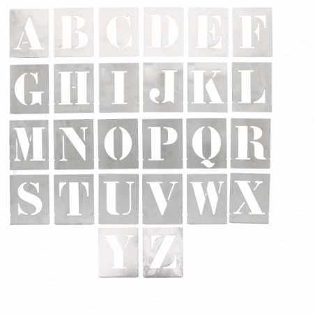 ALPHABET À POCHER - ÉCRITURE CAPITALE - HAUTEUR 80 MM