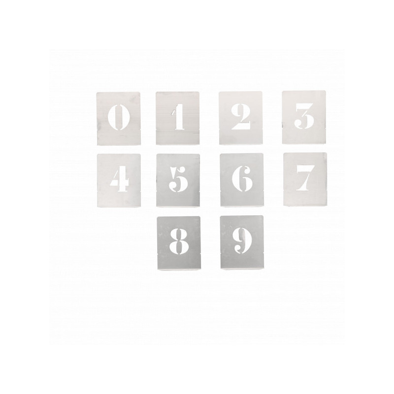 CHIFFRE À POCHER - ÉCRITURE CAPITALE - HAUTEUR 40MM