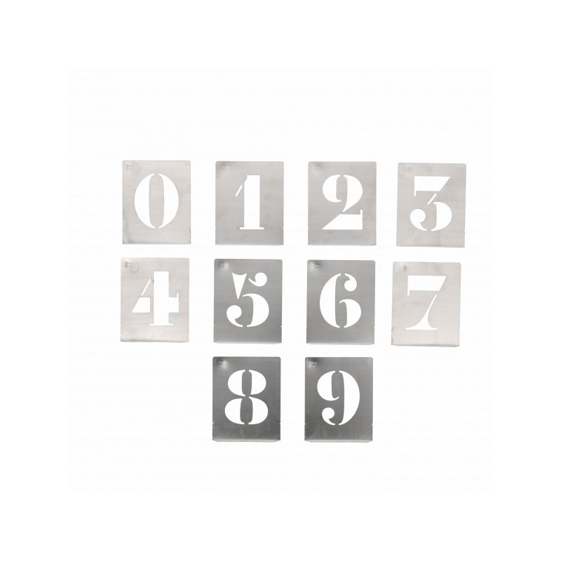 CHIFFRE À POCHER - ÉCRITURE CAPITALE - HAUTEUR 70MM