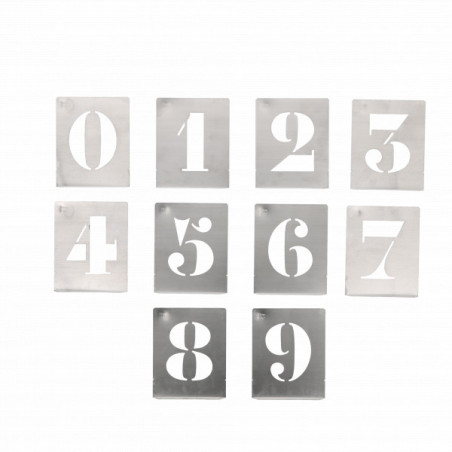 CHIFFRE À POCHER - ÉCRITURE CAPITALE - HAUTEUR 70MM