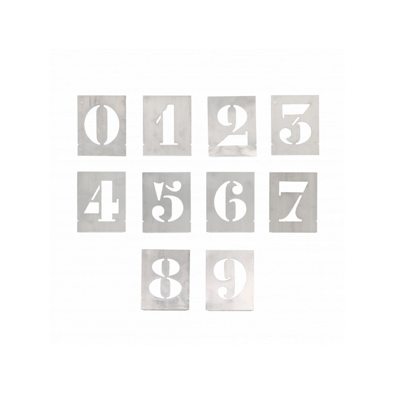 CHIFFRE À POCHER - ÉCRITURE CAPITALE - HAUTEUR 80MM