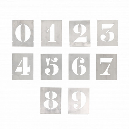 CHIFFRE À POCHER - ÉCRITURE CAPITALE - HAUTEUR 80MM