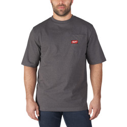 T-shirt de travail gris Milwaukee taille L_ref 4933478233