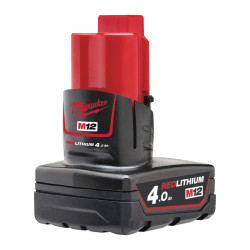 Batterie Milwaukee M12 B4 Accu Red Lithium 4.0Ah_ref 4932430065 (1)