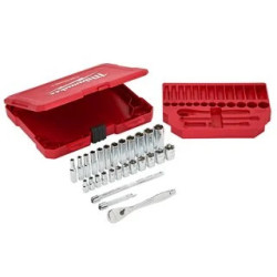 Set de douilles et clés à cliquet Milwaukee 28 pièces_ref 4932464943 (1)