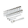 Set de douilles et clés à cliquet Milwaukee 28 pièces_ref 4932464943 (2)