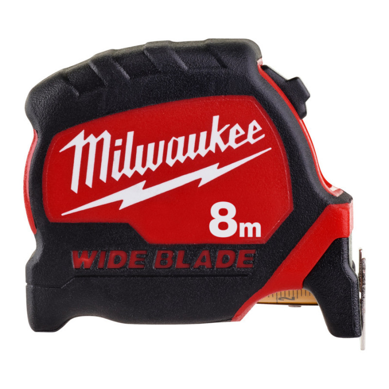 Mètre ruban Milwaukee 8m avec boîtier renforcé_ref 4932471816