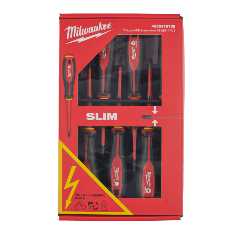 Coffret de 7 tournevis Tri-Lobe Milwaukee_ref 4932478738