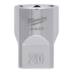 Douille à cliquet Milwaukee 1/2 Courte 20mm_ref 4932480018