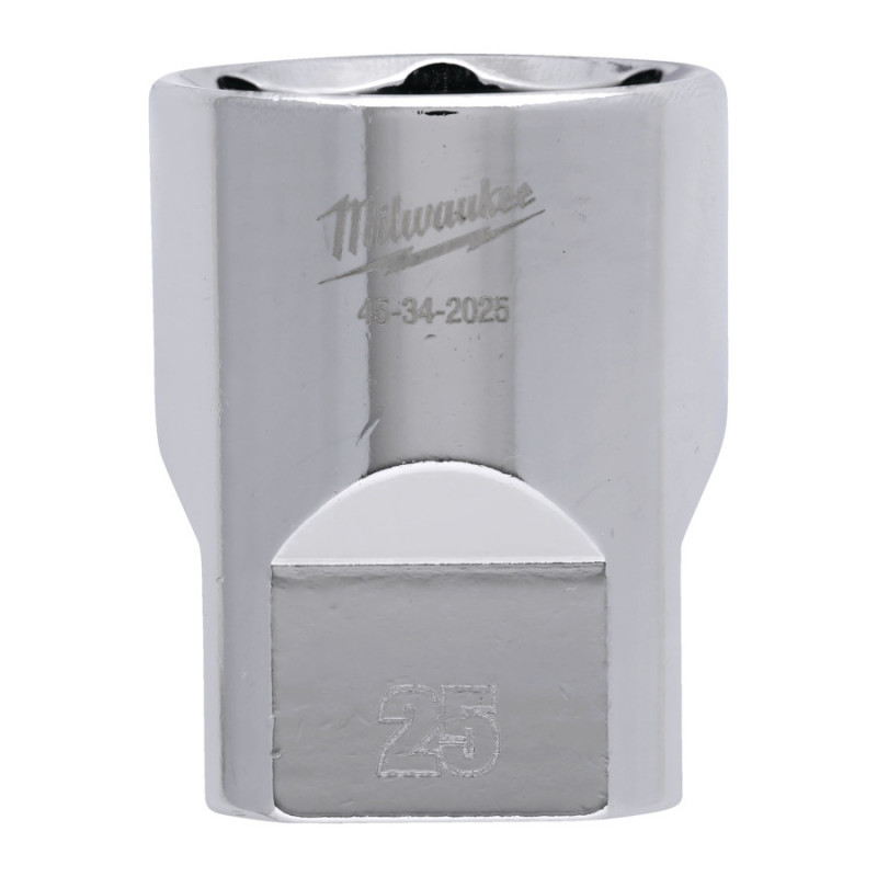 Douille à cliquet Milwaukee 1/2 Courte 25mm_ref 4932480023