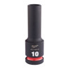 Douille Shockwave Milwaukee 1/2 hexagonale longue 10mm-ref 4932480328