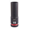 Douille Shockwave Milwaukee 1/2 hexagonale longue 15mm-ref 4932480333