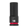 Douille Shockwave Milwaukee 1/2 hexagonale longue 18mm-ref 4932480336