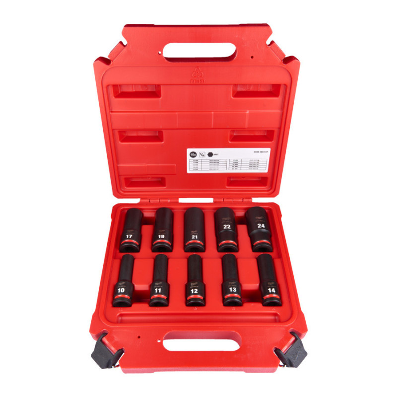 Module de 10 douilles Shockwave Milwaukee 1/2" longues_ref 4932480457