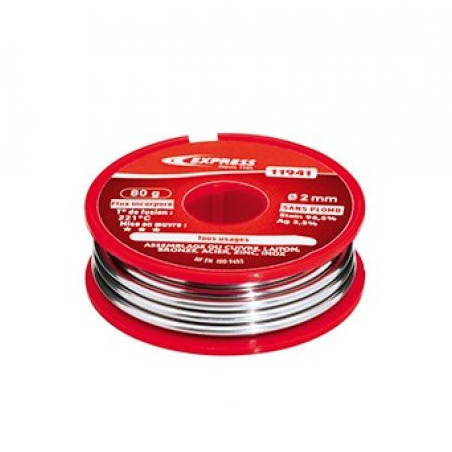 SOUDURE ÉTAIN 96.5% - Ø FIL 2 MM - 80 G