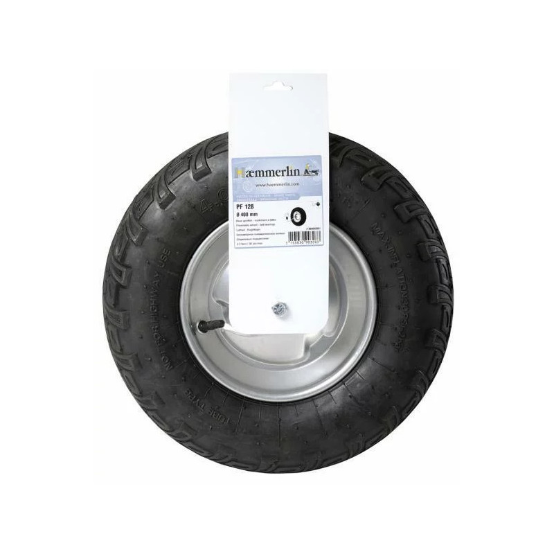 Roue gonflée PF 128 Ø400 mm HAEMMERLIN pour brouette_ref 309032801