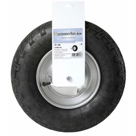 Roue gonflée PF 128 Ø400 mm HAEMMERLIN pour brouette_ref 309032801