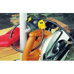 CÂBLE DE VERROUILLAGE AJUSTABLE PYTHON™ 1,8 M X 10 MM DE DIAMÈTRE - NOIR ET JAUNE