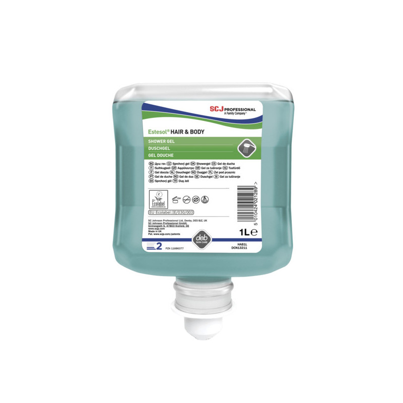 GEL DOUCHE ET SHAMPOING RECHARGE BIDON 1L - ESTESOL HAIR&BODY