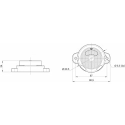 Feu LED latéral AEB orange 12/24V IP68_REF AE-01-192O