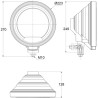 Feu longue portée halogène AEB rond 223 mm_ref 3227.0000000-1
