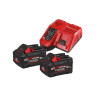 Pack Milwaukee M18 NRG-802 avec chargeur M12-18FC et batteries Forge 8.0Ah_ref 4933498612